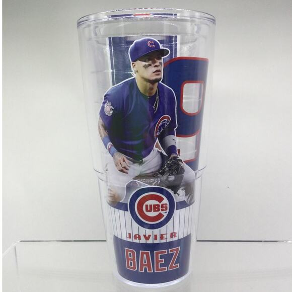 MLB Cubs Javier Baez 2017 Tervis Tumbler cup without lid 24 oz - Picture 1 of 6